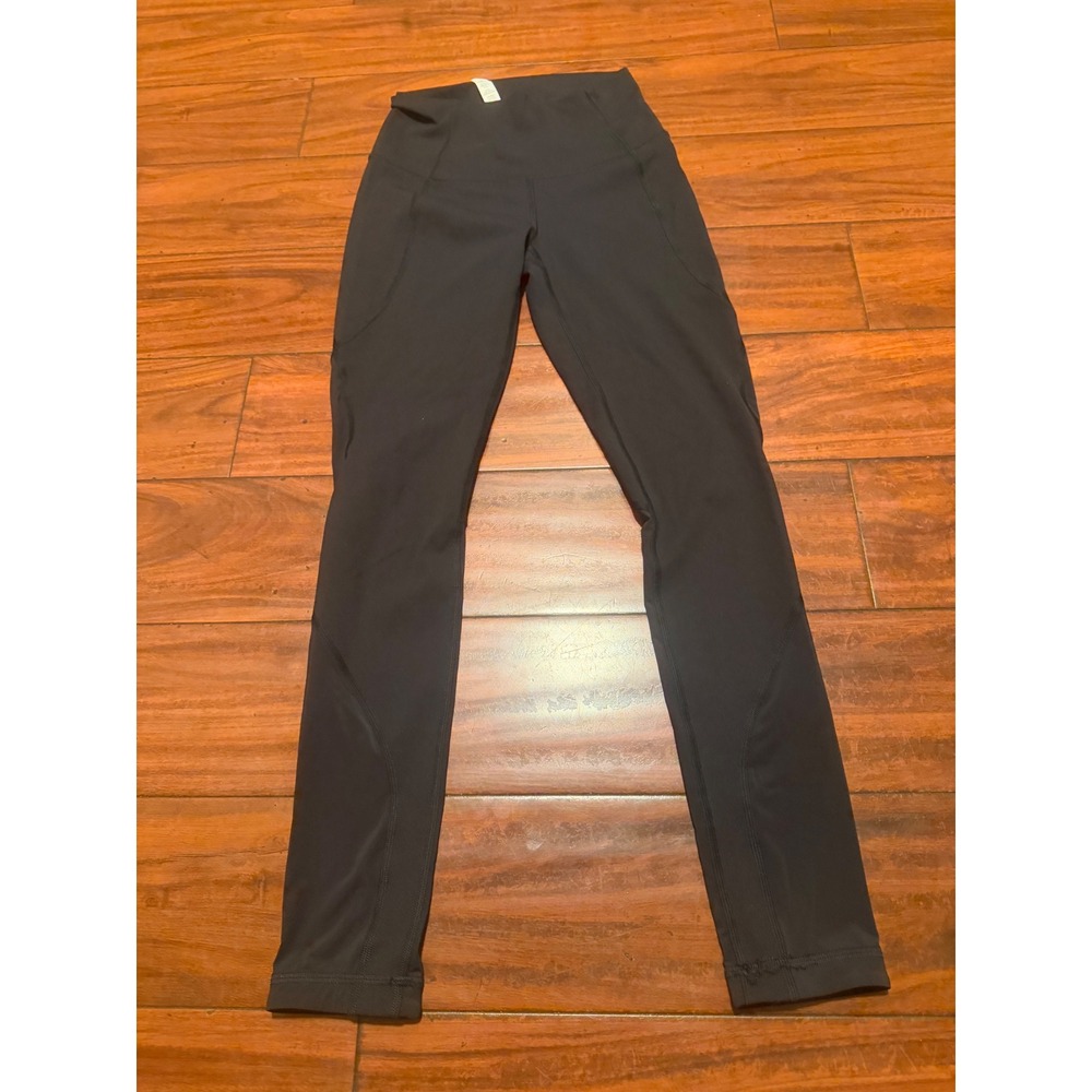 Lululemon Black High Rise Mesh Panel Leggings Size 2